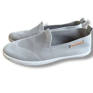 Tommy Bahama Knit Slip On Loafers Flats Comfort Casual Shoes Gray Size 8.5